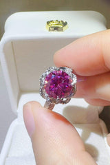 2 Carat Moissanite 925 Sterling Silver Flower Shaper Ring - Trendsi - Flyclothing LLC