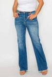 bytos Full Size Distressed High Rise Jeans with Pockets - Trendsi - Flyclothing LLC