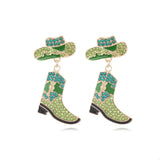 Cowboy Hat and Boot Dangle Earrings - Trendsi - Flyclothing LLC