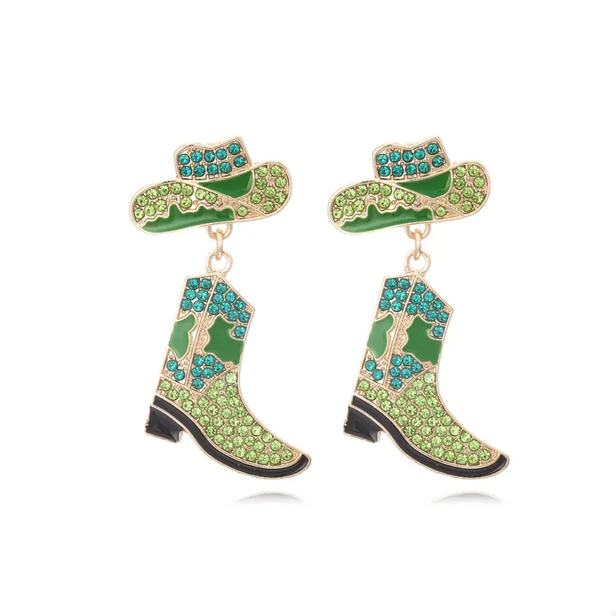 Cowboy Hat and Boot Dangle Earrings - Trendsi - Flyclothing LLC