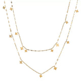 18K Gold-Plated Layered Star Charm Necklace - Trendsi - Flyclothing LLC