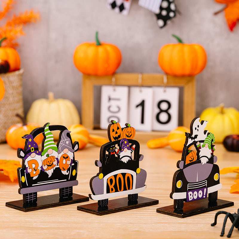 3-Piece Halloween Element Car-Shape Ornaments - Trendsi - Flyclothing LLC