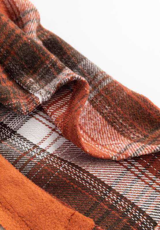 Plaid Button Up Long Sleeve Jacket - Trendsi - Flyclothing LLC