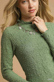 Umgee Textured Crinkle Knit Long Sleeve Top - Trendsi - Flyclothing LLC