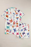Butterfly Half Sleeve Top and Shorts Set - Trendsi - Flyclothing LLC