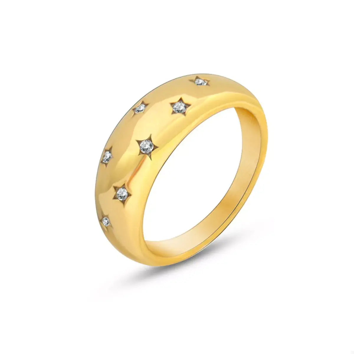18K Gold-Plated Zircon Ring - Trendsi - Flyclothing LLC