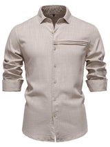 Men's Button Down Collared Neck Shirt - Trendsi - Flyclothing LLC