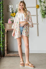 Heimish Full Size Multi Color Floral Open Cardigan Plus Size - Trendsi - Flyclothing LLC
