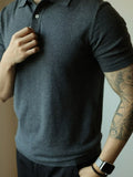 Men's Plus Size Button Detail Short Sleeve Polo - Trendsi