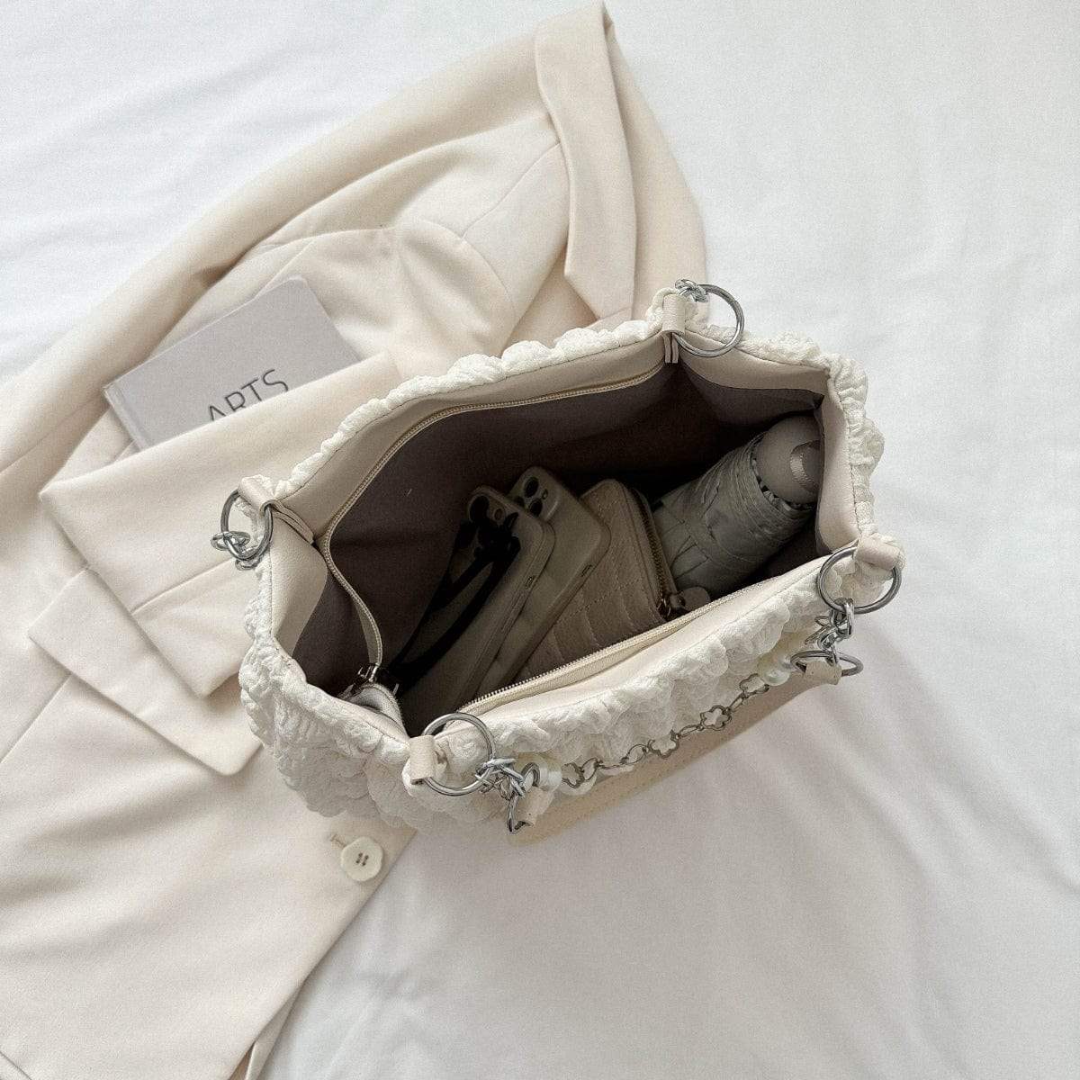 Bubble Textured Tote Bag - Trendsi - Flyclothing LLC