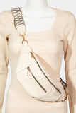 Fame PU Leather Crossbody Bag with Removable Strap - Trendsi