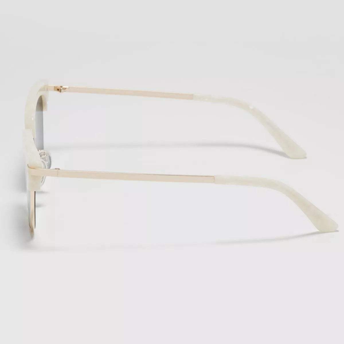 Classic Clubmaster Style Sunglasses with Gold Accents - Trendsi - Flyclothing LLC