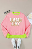 Letter Graphic Round Neck Long Sleeve Sweatshirt - Trendsi - Flyclothing LLC