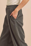 Aemi + Co High Waist Wide Leg Pants with Side Pockets - Trendsi - Flyclothing LLC