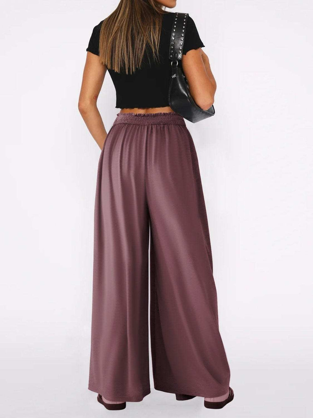 High Waist Wide Leg Pants - Trendsi - Flyclothing LLC