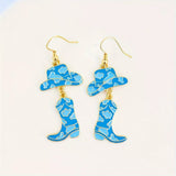 Cowboy Hat and Boot Dangle Earrings - Trendsi - Flyclothing LLC