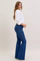 Judy Blue High Waist Flare Jeans with Front Patch Pockets - Trendsi - Flyclothing LLC