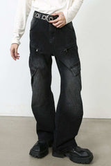 Men's Baggy Jeans with Cargo Pockets - Trendsi - Flyclothing LLC