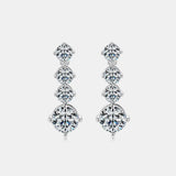 4 Carat Moissanite 925 Sterling Silver Earrings - Trendsi