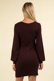 VERY J Ruched Detail Bodycon Mini Dress - Trendsi