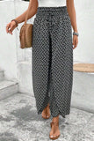 Slit Printed Wide leg Pants - Trendsi - Flyclothing LLC