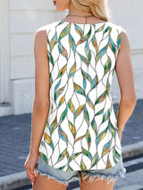 Printed Scoop Neck Wide Strap Tank - Trendsi - Flyclothing LLC