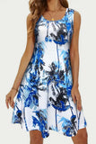 Printed Scoop Neck Wide Strap Mini Dress - Trendsi - Flyclothing LLC