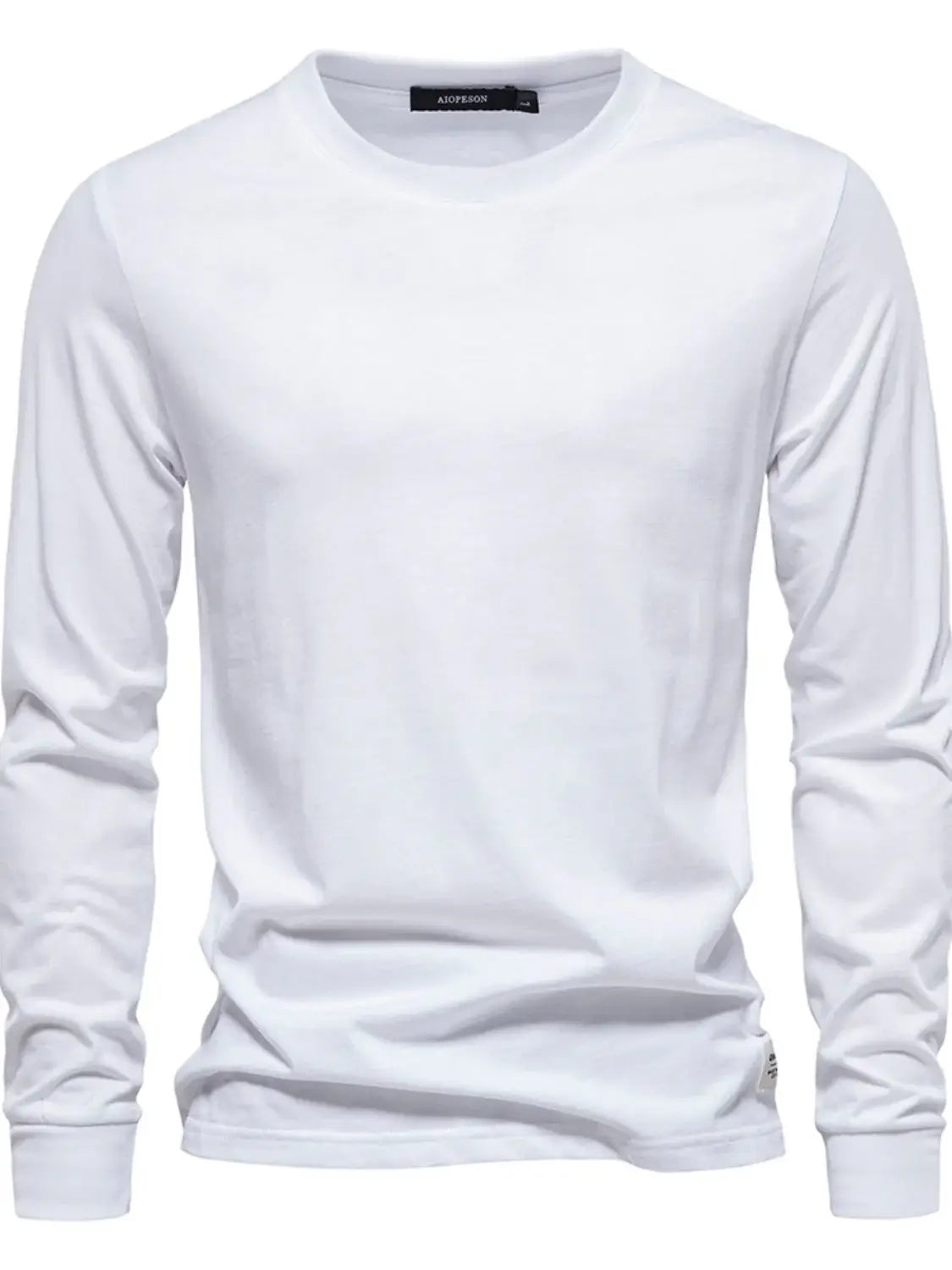 Men's Full Size Round Neck Long Sleeve T-Shirt Plus Size - Trendsi - Flyclothing LLC