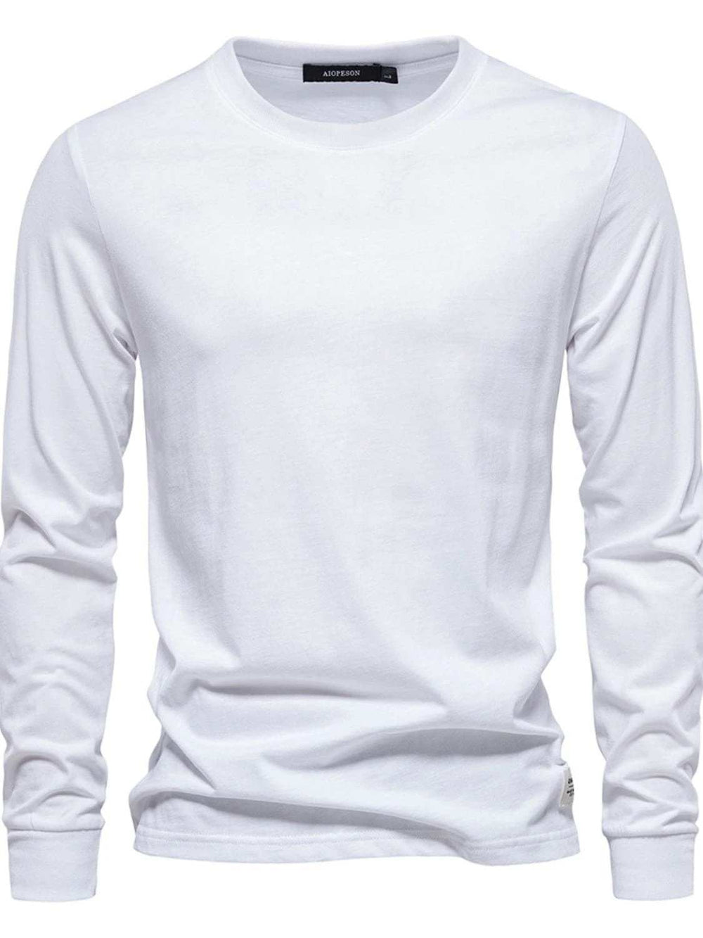 Men's Full Size Round Neck Long Sleeve T-Shirt Plus Size - Trendsi - Flyclothing LLC
