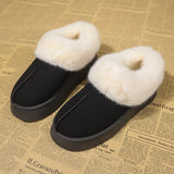Fuzzy Trim Platform Boots - Trendsi - Flyclothing LLC