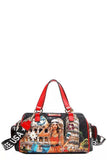 Nicole Lee USA Martha Travels Italy Wide Handbag with Rhinestones - Trendsi - Flyclothing LLC