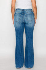 bytos Full Size Distressed High Rise Jeans with Pockets - Trendsi - Flyclothing LLC