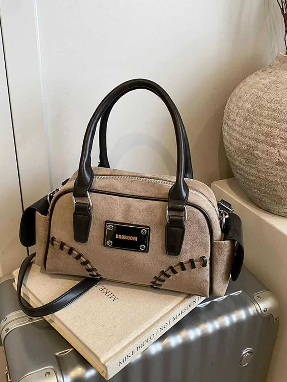 Vintage Top Handle Crossbody Bag - Trendsi - Flyclothing LLC