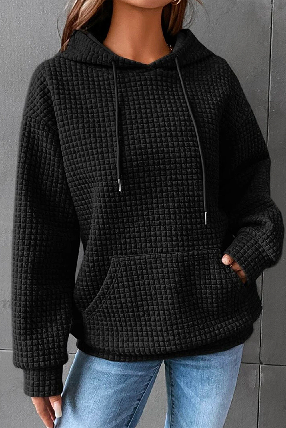 Dropped Shoudler Pocketed Hoodie - Trendsi - Flyclothing LLC
