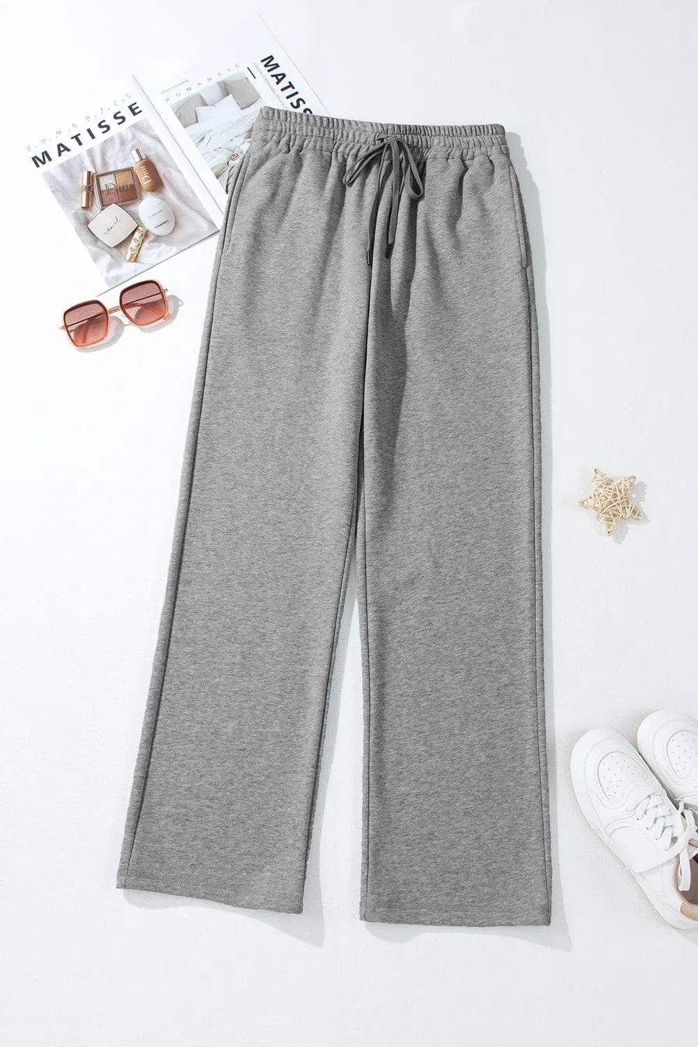 Drawstring Pants with Pockets - Trendsi - Flyclothing LLC
