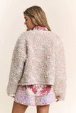 J.NNA Mixed Fabric Chic Jacket - Trendsi - Flyclothing LLC