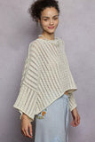 POL Cable-Knit Openwork Round Neck Cropped Sweater - Trendsi - Flyclothing LLC
