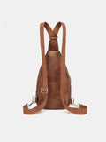 PU Leather Crossbody Bag with Two Detachable Strap - Trendsi - Flyclothing LLC