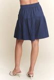 ADORA Elastic Waist Wide Leg Denim Shorts - Trendsi - Flyclothing LLC
