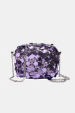 Sequin Chain Shoulder Bag - Trendsi