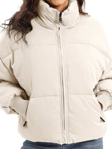 Zip Up Turtleneck Long Sleeve Winter Coat - Trendsi - Flyclothing LLC