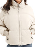 Zip Up Turtleneck Long Sleeve Winter Coat - Trendsi