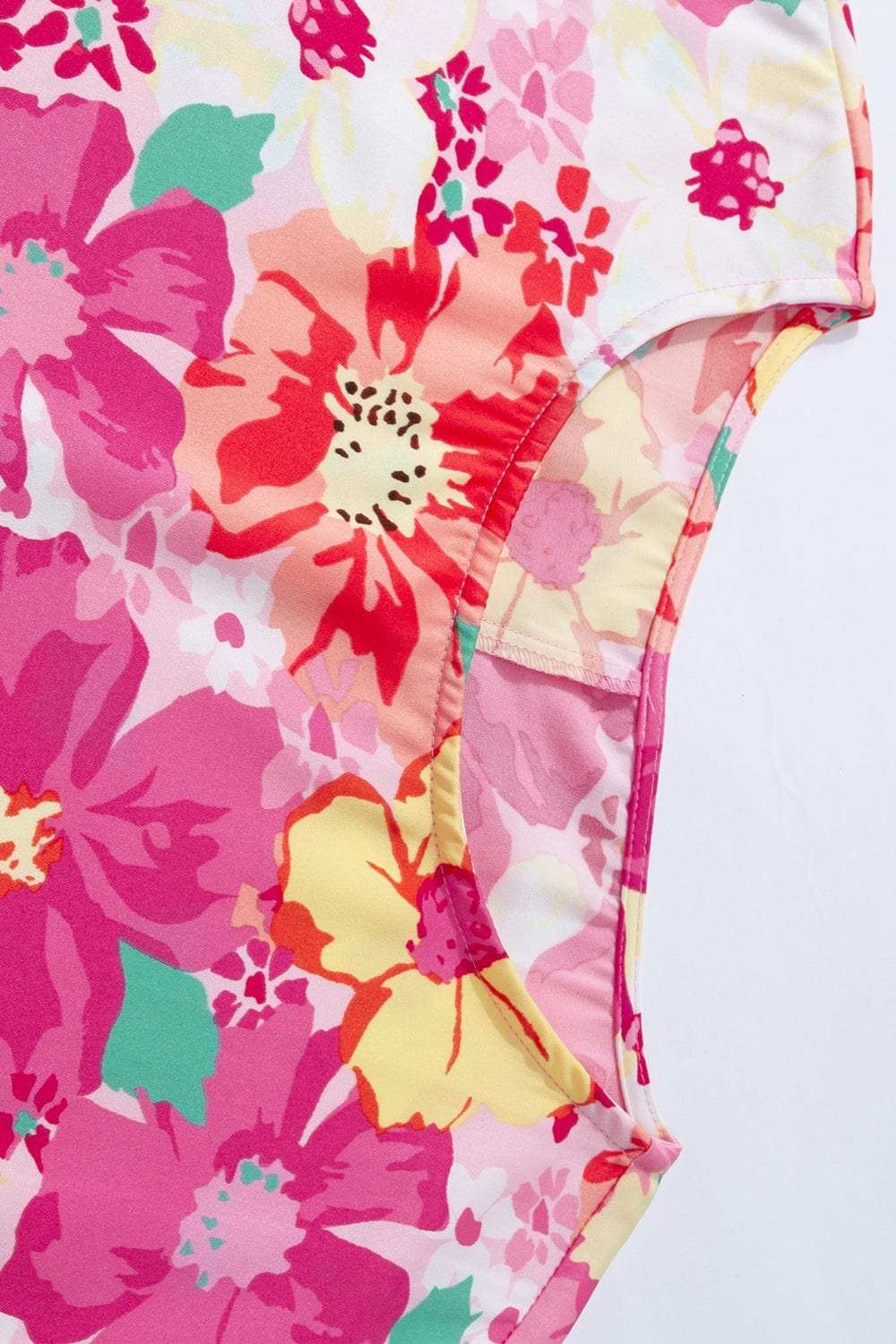 Printed Round Neck Half Sleeve Blouse - Trendsi - Flyclothing LLC