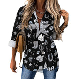 Baha Ranch Rhinestone Cowgirl Long Sleeve Blouse