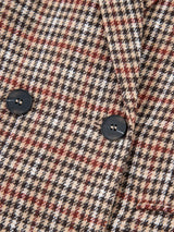 Houndstooth Lapel Collar Blazer - Trendsi - Flyclothing LLC