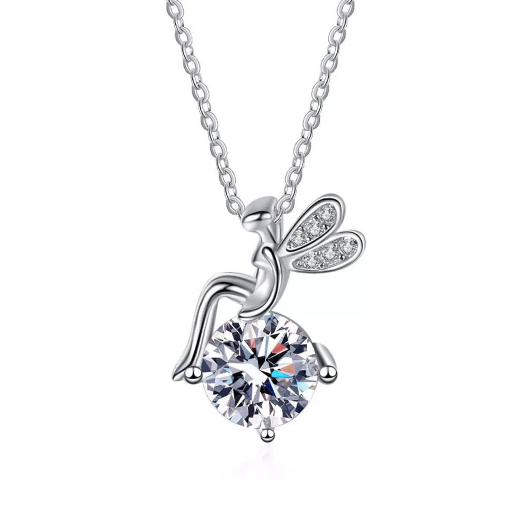 1 Carat Moissanite Pendant Necklace - Trendsi - Flyclothing LLC