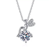 1 Carat Moissanite Pendant Necklace - Trendsi - Flyclothing LLC