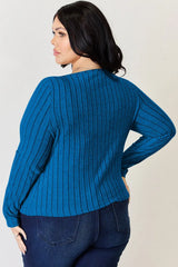 Basic Bae Full Size Ribbed Long Sleeve T-Shirt - ShopBasicbae - Flyclothing LLC