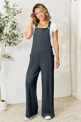 Double Take Full Size Wide Strap Overall with Pockets - Trendsi - Flyclothing LLC
