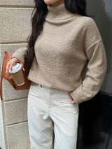 Turtleneck Long Sleeve Sweater - Trendsi - Flyclothing LLC